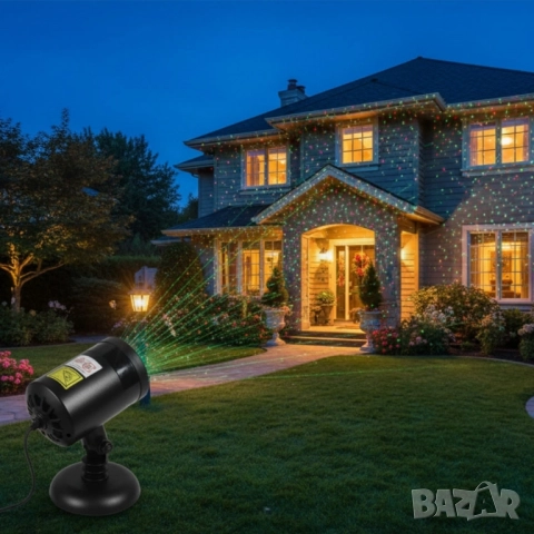 Лазерен прожектор за двор и фасада с 9 режима на светлина, снимка 6 - Прожектори - 52157224