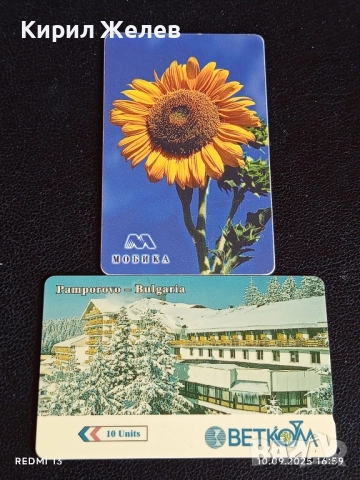 ДВЕ фонокарти БЕТКОМ, МОБИКА тема ПАМПОРОВО, СЛЪНЧОГЛЕДИ за КОЛЕКЦИЯ ДЕКОРАЦИЯ 26985