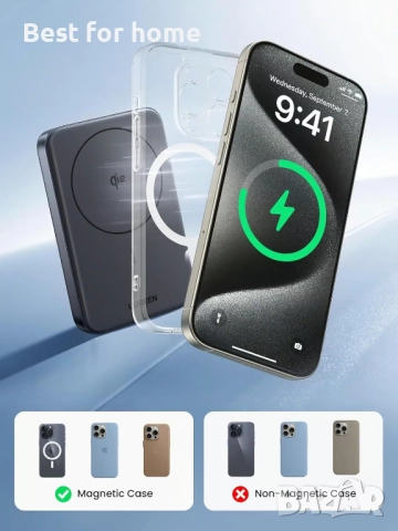 UGREEN  10000mAh 30W Qi2 сертифицирана магнитна безжична външна батерия за iPhone серия, снимка 7 - Оригинални батерии - 51759110