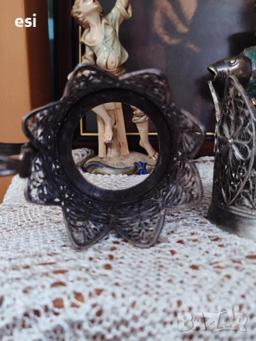 Два изящни посребрени руски стакани Изработени с филигранна техника, снимка 4 - Колекции - 52574267