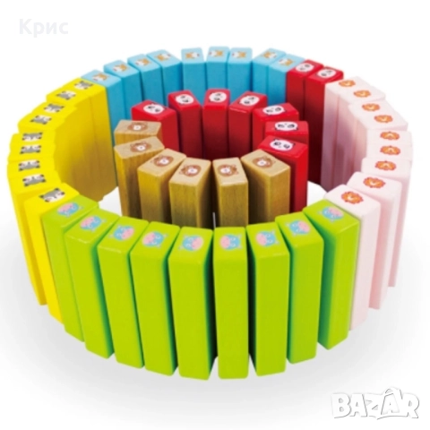 Игра Нестабилна кула Jenga, Монтесори, дървена, с Животни, 51 части, снимка 2 - Образователни игри - 52556275