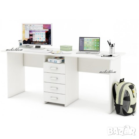 Бюро 175см. за двама с 4 чекмеджета(код-1138), снимка 5 - Бюра - 40954910