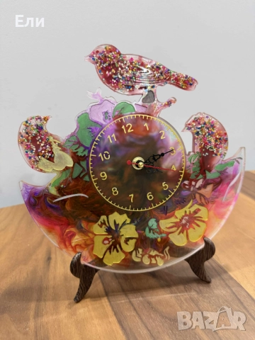 Ръчно изработен, арт часовник, който ще краси вашия дом или работно място, снимка 2 - Стенни часовници - 52968636
