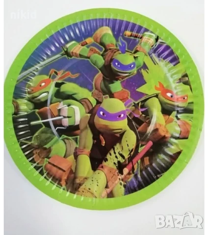 Костенурките Нинджа 10 бр картонени парти чинии чинийки рожден ден 