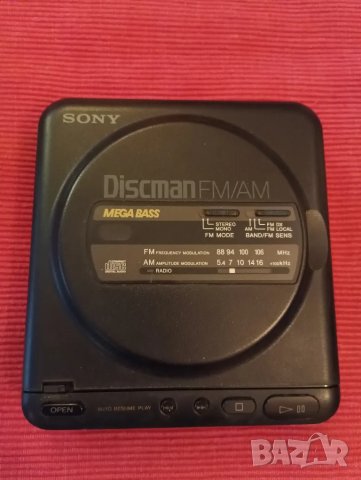 Ретро дискмен SONY D T 24 с FM радио, CD плеар 1991 г. 