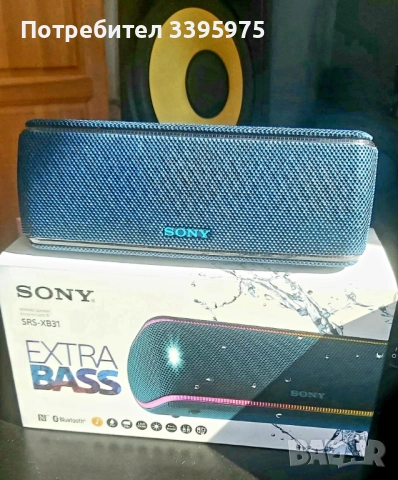 Портативна Bluetooth колонка Sony SRS-XB31 EXTRA BASS, снимка 13 - Тонколони - 53645935