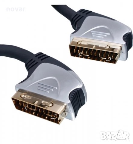Скарт кабел 1,50м Scart cable HQ Silver Series позлатен , снимка 3 - Други - 34579064