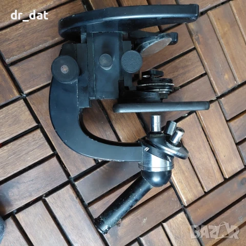 Стар микроскоп Carl Zeiss Jena, снимка 3 - Антикварни и старинни предмети - 38341458