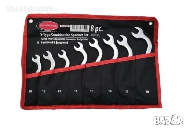 Звездогаечни Ключове S-образни 10-19мм – 8 броя ROCK FORCE