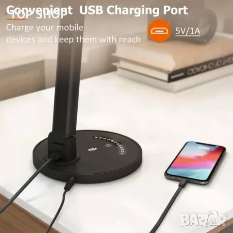 Настолна ЛЕД лампа с различни режими TaoTronics и грижа за очите, снимка 9 - Настолни лампи - 48512034