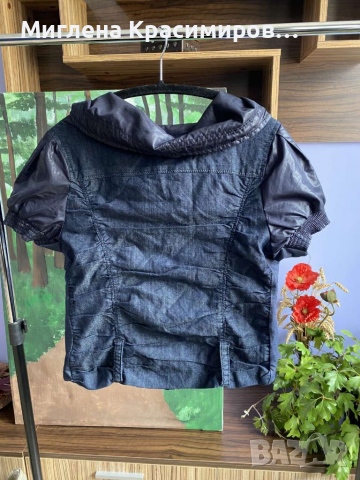 Дънково яке с къс ръкав , снимка 5 - Якета - 33556189
