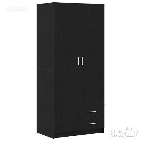 vidaXL Гардероб Черния дъб 80 x 52 x 180 cm Инженерна дървесина（SKU: 862437）
