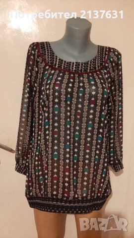 ДАМСКИ  Комплект БЛУЗА и ПОЛА - Размер  М / L , снимка 4 - Блузи с дълъг ръкав и пуловери - 41916082