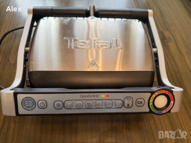 Грил Tefal OptiGrill+ GC712D34. Пълен комплект, снимка 3 - Скари - 52693147