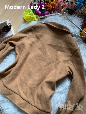 Елегантно късо палто, снимка 3 - Палта, манта - 50979105