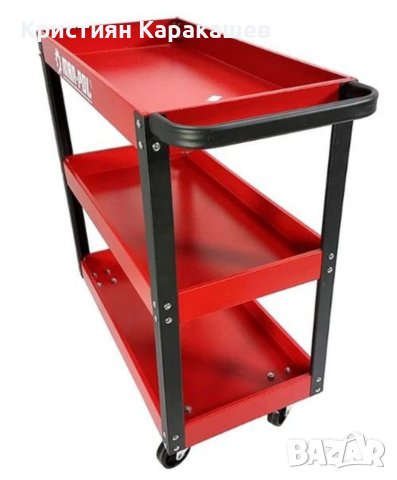 Стоманена количка за инструменти с 3 рафта, снимка 3 - Други инструменти - 42074969