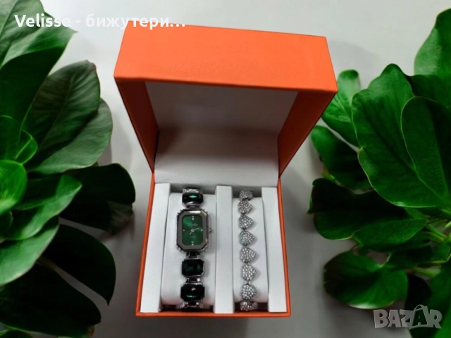 Луксозни дамски часовници с декоративни камъчета, снимка 2 - Бижутерийни комплекти - 52921789