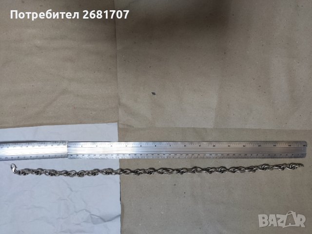Сребърен синджир , снимка 5 - Колиета, медальони, синджири - 41588251
