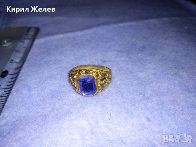 СТАР АЖУРЕН МЕДЕН ПОЗЛАТЕН ОРНАМЕНТИРАН РЕТРО СТИЛ ПРЪСТЕН 36619, снимка 11 - Пръстени - 39723564
