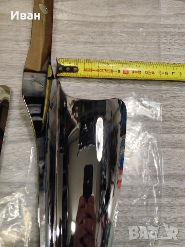 Стоманени хромирани дефлектори за предна вилка на мотор, снимка 12 - Части - 53757449