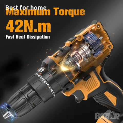 Мощен акумулаторен винтоверт JYGMPRO 21 V, снимка 4 - Винтоверти - 47826263