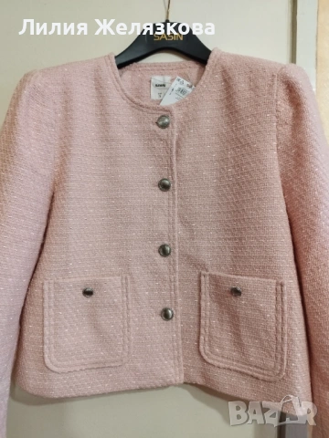 Ново сако,букле, светлорозов цвят, снимка 3 - Сака - 53301694
