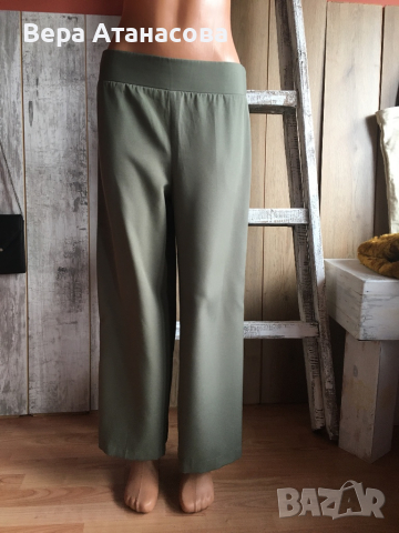 ✅ Широк панталон в маслено зелен цвят✅ м/л✅