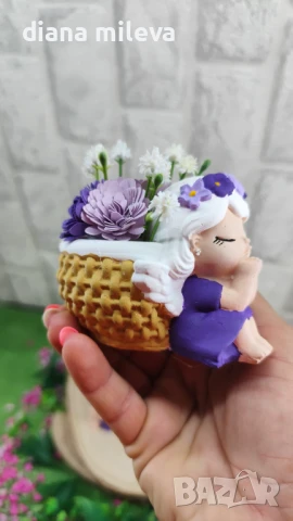 Ангелчета в цвят лилав!!, снимка 9 - Декорация за дома - 50773829