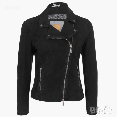 HUGO BOSS ORANGE JAMELA 50323097 Дамско Кожено Яке Велур S-M