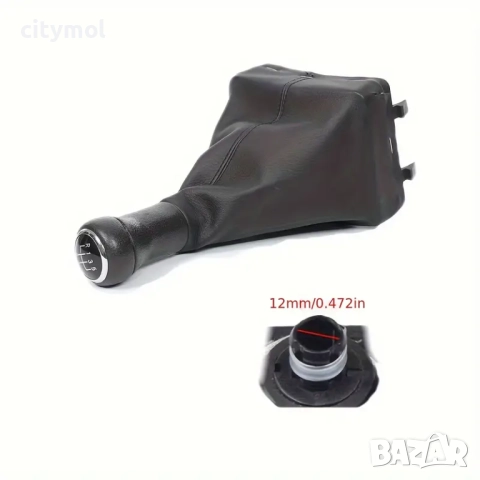 Кожен маншон с топка за скоростен лост VW Polo 9N (2001-2009) 5 скорости, снимка 2 - Аксесоари и консумативи - 52136298