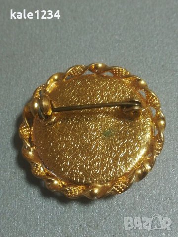 Брошка. Ръчно рисуван порцелан. Ретро. Украшение. , снимка 3 - Антикварни и старинни предмети - 39613257