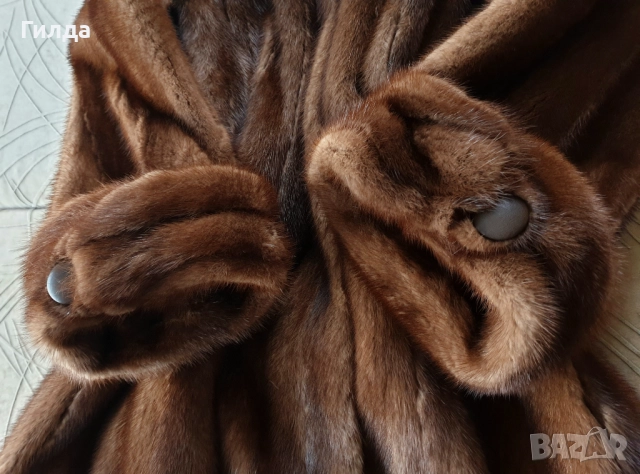 Saga Mink дълго палто норка визон L, снимка 7 - Палта, манта - 52410780