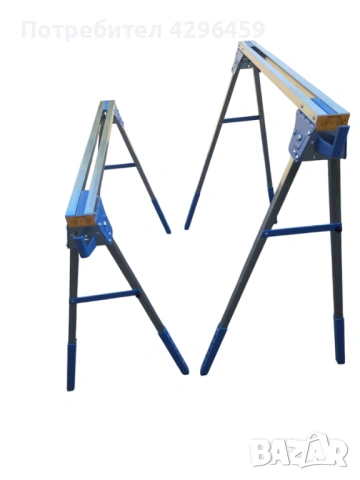2 бр. Магаре стойки 760-900 мм, 300 кг с държачи за маса, снимка 8 - Други инструменти - 53661583
