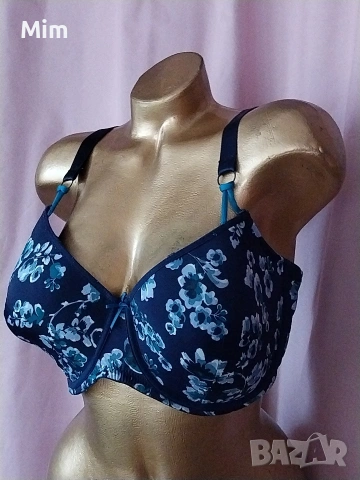 Janina 100 C/D Тъмно син сутиен на цветя , снимка 2 - Бельо - 53556236