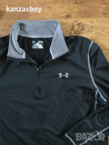 Under Armour Coldgear 1/4 Zip - страхотна мъжка блуза ХЛ, снимка 3 - Спортни дрехи, екипи - 42081286