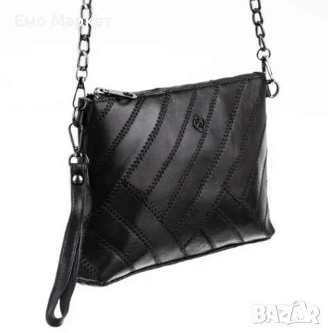 Модерна дамска чанта от ест. к. в елегантен дизайн с метлна дръжка за рамо тип синдцир 32/20см, снимка 4 - Чанти - 49513767