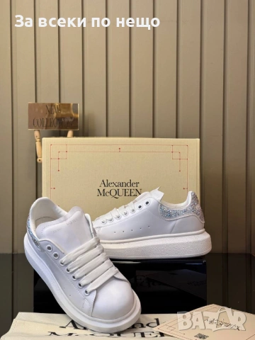 Alexander McQueen Дамски Маратонки С Кристали👟Дамски Спортни Обувки Александър Макуин Код SK930, снимка 2 - Маратонки - 53436340