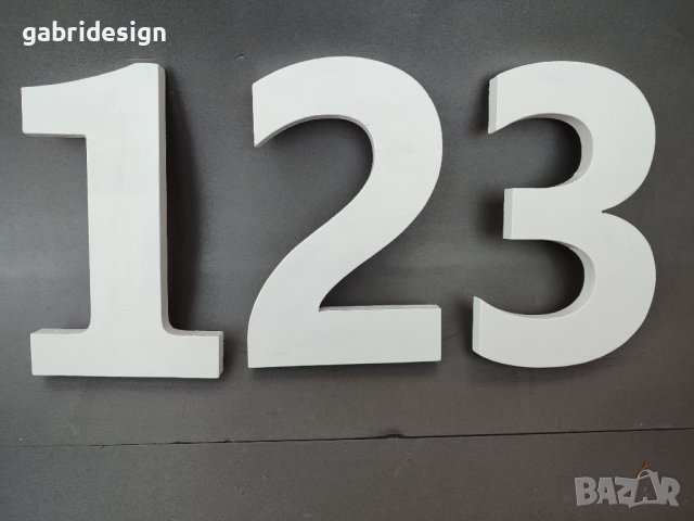 Букви и цифри от дърво-оцветени, снимка 6 - Декорация за дома - 37465346