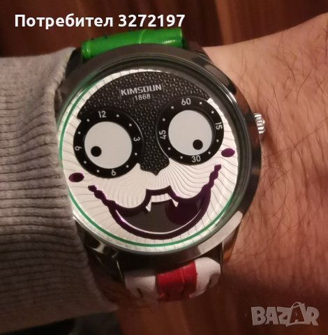 Дизайнерски,моден кварцов часовник - КЛОУН, снимка 9 - Мъжки - 41548910