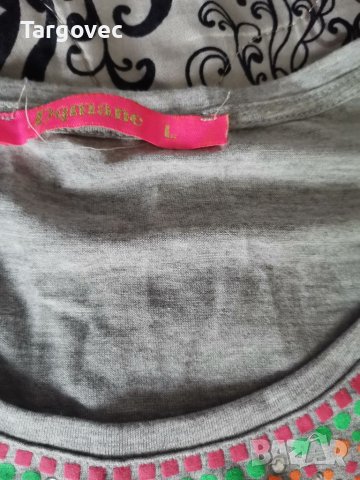 Дамска тениска с мъниста, снимка 2 - Тениски - 40996765