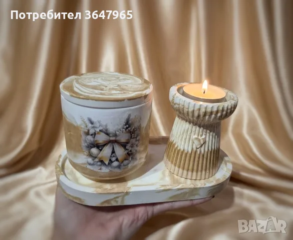 Коледни подаръчни комплекти, от екокерамика ✨, снимка 10 - Коледни подаръци - 56217028