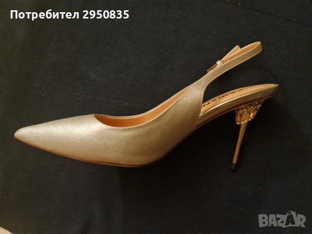 Сребристо елегантни обувки FABIANO, снимка 1 - Дамски обувки на ток - 37962445