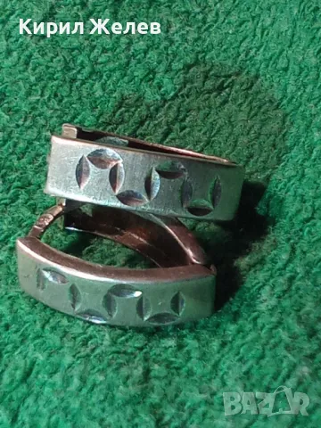 КРАСИВИ СТИЛНИ АНГЛИЙСКИ СРЕБЪРНИ ОБИЦИ ОБЕЦИ СРЕБРО 925 ФИНА РЪЧНА ВИНТИДЖ АРТ ИЗРАБОТКА 27692, снимка 12 - Обеци - 46232619