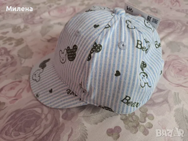 Нова бебешка лятна шапка с козирка