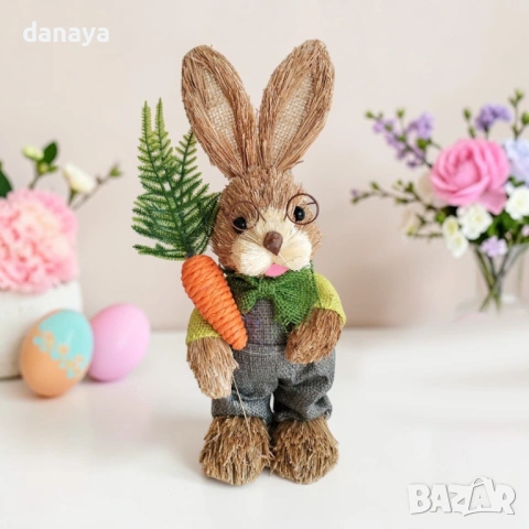6488 Декоративен великденски заек фигура за украса, 27 см