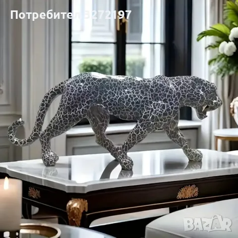 Творческа Ръчно изработена статуя от Смола-Леопард, снимка 3 - Статуетки - 48277223