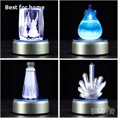 Въртяща се стойка за дисплей, осветителна основа, цветна стойка за чаши, въртяща се чаша, снимка 5 - Други стоки за дома - 53697282