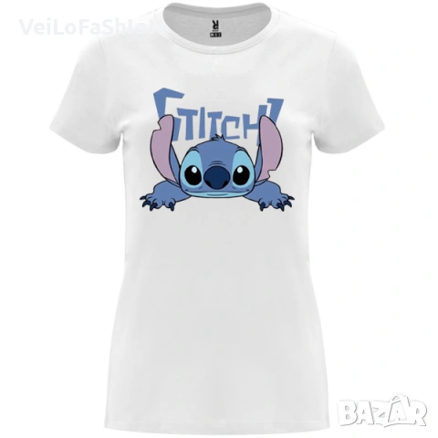 Нова сладка дамска тениска с героя Стич (STITCH), в два цвята, снимка 3 - Тениски - 48222842
