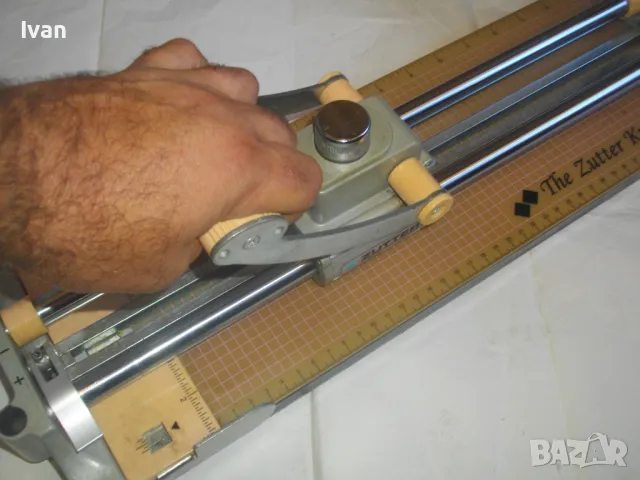 НОВ Ръчен Масивен РОЛКОВ НОЖ Висок клас регулации рязане/прегъване хартия табак кадастрон ZUTTER CUT, снимка 10 - Други инструменти - 47402521