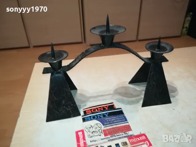 МЕТАЛЕН СВЕЩНИК 28Х20Х10СМ 3103251938, снимка 10 - Колекции - 49714658